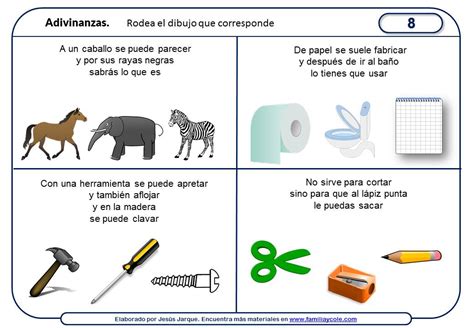 Adivina Adivinanza Fichas Para Trabajar Las Adivinanzas Adivinanzas