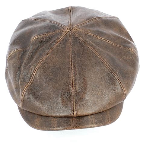 Hatteras Cap Leather Barnum Stetson Brown Stetson Reference 11438