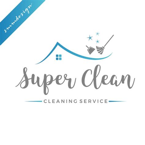 Cleaning Logo Design Premade Logo Cleaning Service House Etsy