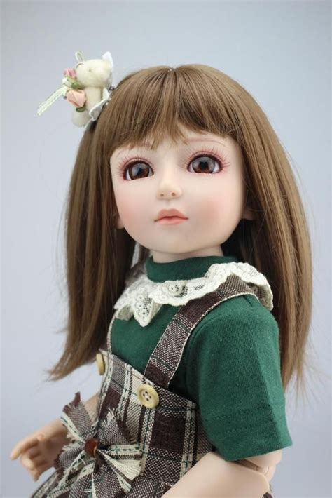 Nicery Bjd Ball Jointed Doll High Vinyl Girl Toy 18in 45cm Green Dress Npk Ebay