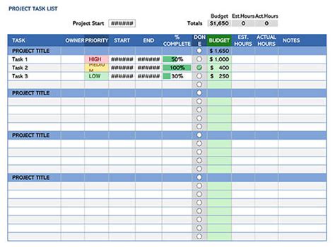 Project Task Assignment Template Best Office Files Gambaran