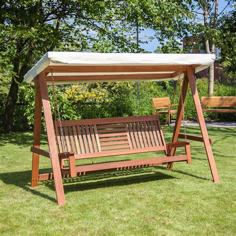 No matter the season, is the perfect comfort seat. Alfresia Wooden Outdoor Swinging Hammock 3 Seater Swing ...