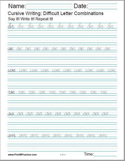 50 Cursive Writing Worksheets ⭐ Alphabet Letters Sentences Advanced