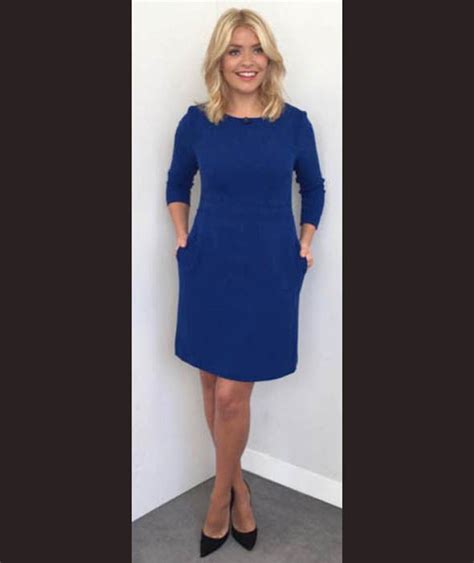 Holly Willoughby Shows Off Her Pins In Classic Blue Dress Holly
