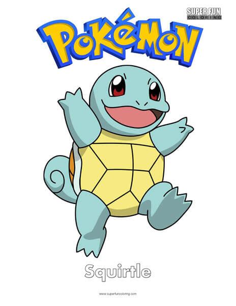 Pokémon Squirtle Coloring Page Super Fun Coloring