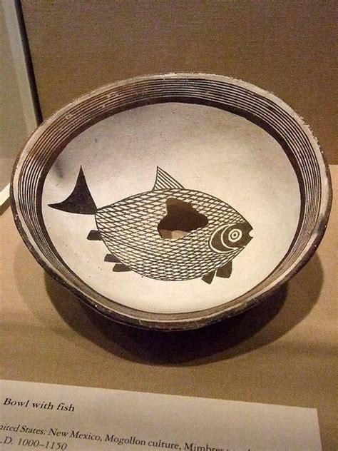 Ceramic Bowl Mogollon Culture Mimbres People CE New Mexico United States By