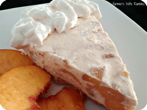 4 Ingredient Frozen Peach Pie - Farmer's Wife Rambles