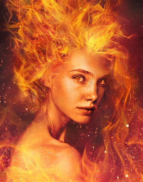Fire Woman Dota Lina Fanart By Veeroniquee On Deviantart Fire Art Fire Goddess Portrait