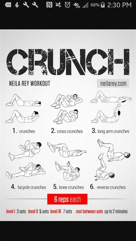 Pin By Mckenzie On Fit Cross Crunches Neila Rey Workout