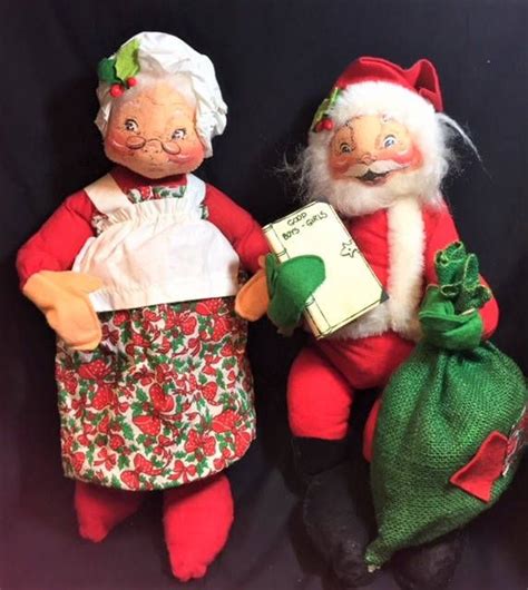 Annalee 1967 Santa And Mrs Claus By Hoardershideaway On Etsy Mrs