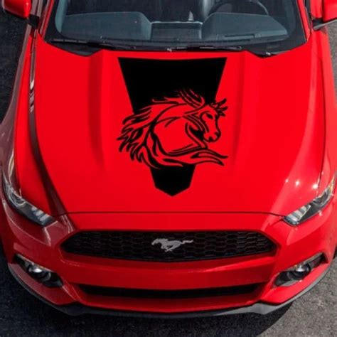 For Ford Mustang Logo Graphic Decal Sticker Hood Vinyl Tribal Horse