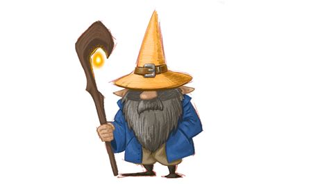 Little Gnome Wizard I Painted Digitally Rpathfinder2e