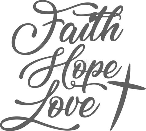Faith Hope Love Inspirational Quotes Stock Vector Illustration Of