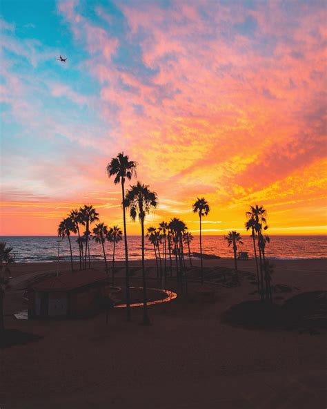 Colourful Sunset At Venice Beach Los Angeles California