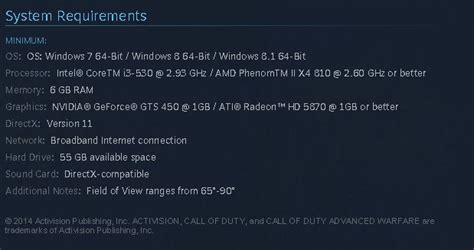 Call Of Duty Advanced Warfare System Requirements Back2gaming