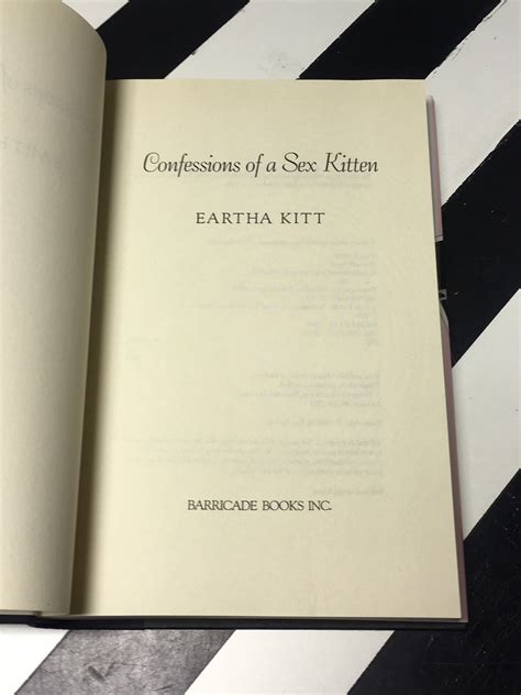Confessions Of A Sex Kitten By Eartha Kitt 1989 Hardcover Book