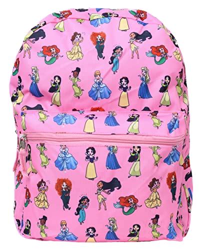 Disney Princess 16 Backpack Bag Belle Cinderella Tiana Jasmine Ariel