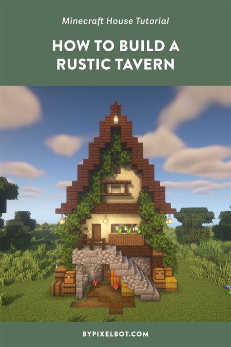 How To Build A Rustic Medieval Tavern In Minecraft Cute Minecraft