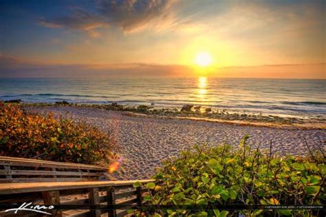 East Coast Sunrise From Carlin Park Jupiter Florida Hdr Photography