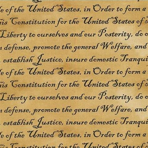 Cotton United States Constitution Quotes Preamble We The Etsy