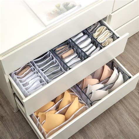 Diy plastic underwear bras sock ties organizer storage box Underwear Storage Box with Compartments Socks Bra Underpant Organizer Drawer Lot | eBay