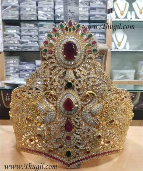 Saibaba Mukut Crown For Baba Gold Shop American Diamond Online