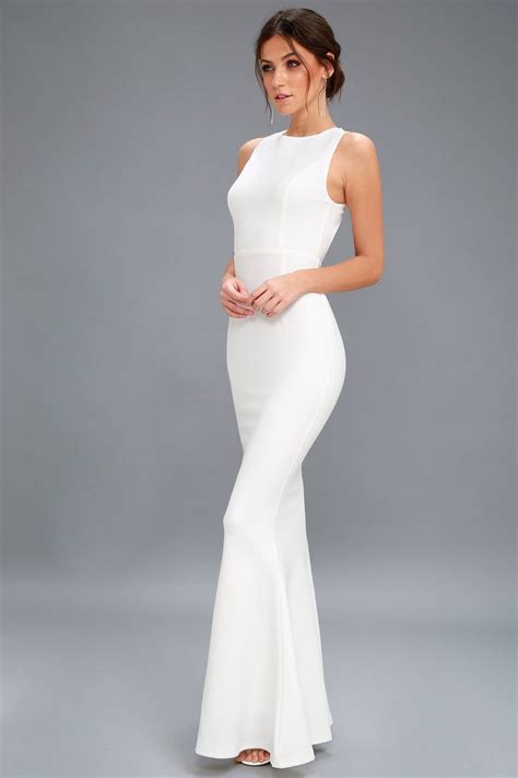 Mine White Backless Maxi Dress White Backless Maxi Dress White Dresses For Women Womens