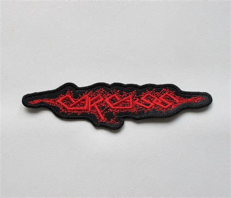 Carcass Logo Shaped Red Embroidered Patch