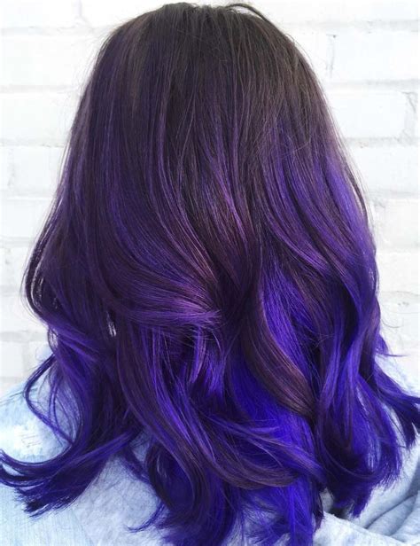 Purple And Blue Balayage Ombre Hairs Ombre Hair Hair Styles Hair