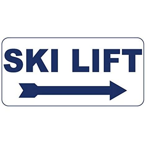 Ski Lift Retro Home Decor Sign Metal Sign For Outdoor Yard Safety Sign