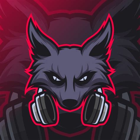 Wolves Gaming Mascot Esport Logo Vetor Premium