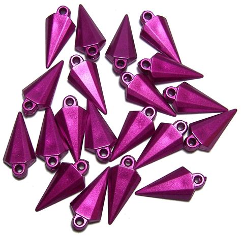 Bright fuchsia color arrow spikes 20 spike beads | Etsy