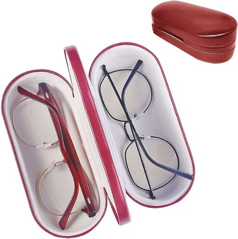 Double Eyeglasses Case Dual Glasses Case Hard Shell Double Layer
