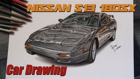 Nissan 180sx S13 Jdm Car Drawing Orhan Ozvatan Youtube