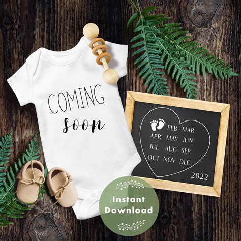 January 22 Neutral Baby Announcement For Social Media Etsy