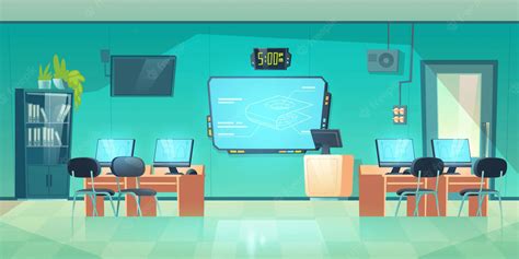 Download Computer Classroom Graphic Art Wallpaper