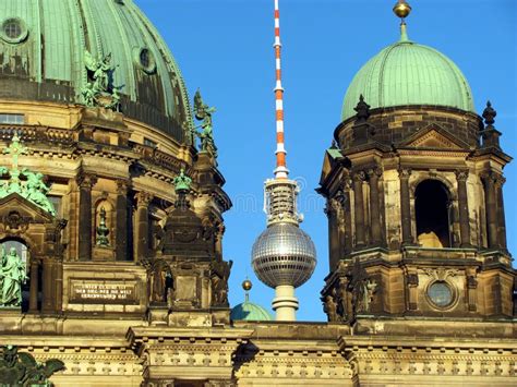 Berlin Cathedral And Tv Tower Stock Photo Image Of Berliner Tower