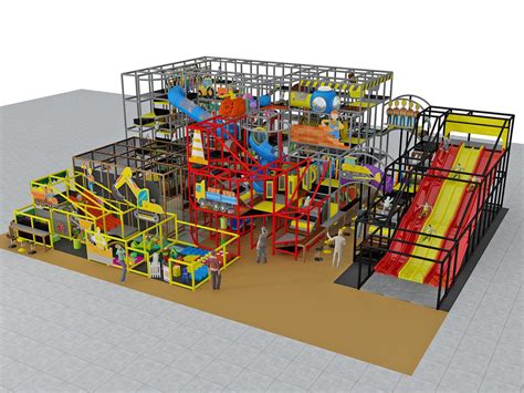 4 Level Construction Themed Giant Playground Indoor Playgrounds