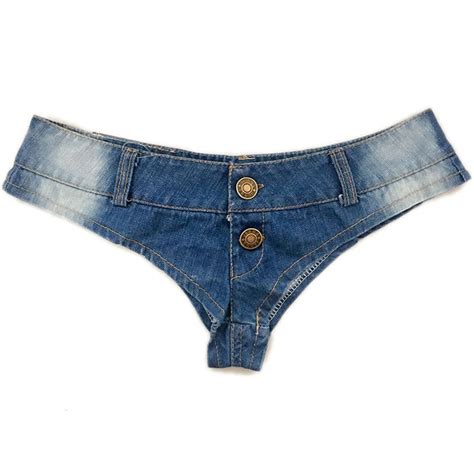 High Cut Sexy Denim Booty Short Shorts Vintage Cute Bikini Double