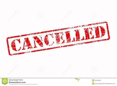 Cancelled Rubber Stamp Red stock image. Image of cancelled - 45426203