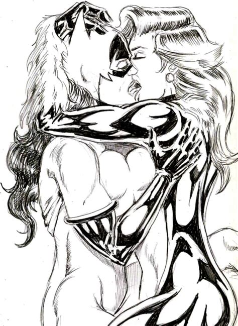 Catwoman Kisses Felicia Hardy Crossover Comic Book