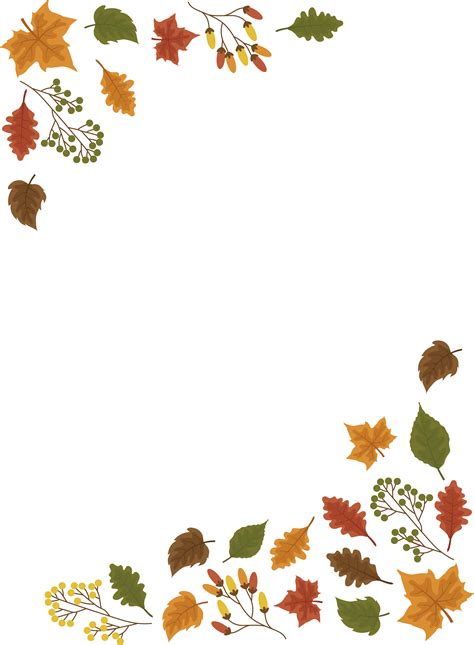 Fall Leaves Border Png Free Clip Art Fall Borders Transparent Images