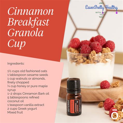 Breakfast Granola Cups dōTERRA Essential Oils Recipe Breakfast