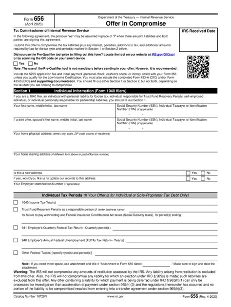 2023 Form Irs 656 Fill Online Printable Fillable Blank Pdffiller