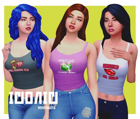 Iconic Sassy Tank Tops So I Decided To Make Some Tank Tops With Sims