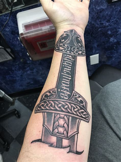 Viking Sword With Custom Ambigram Done 52017 By Kenny Ford At Aloha