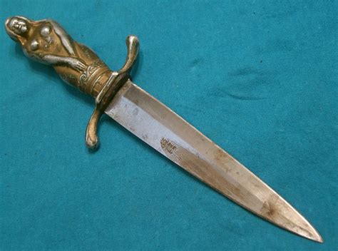 ANTIQUE NUDE ART NOUVEAU DIRK DAGGER BOWIE KNIFE KNIVES Antique