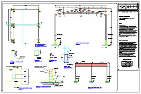 Planos De Plano Estructural De Cubierta En Dwg Autocad Estructuras De