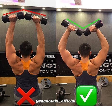 Proper Dumbbell Shoulder Press Form Shoulder Workout Exercise Form