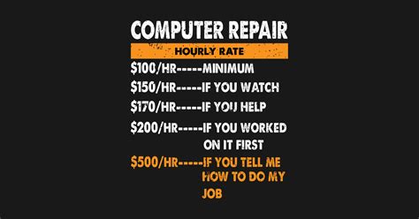 It's to be one word and names like kermit, muppet, homer, maggie, bart are all taken. Funny Computer Repair Hourly Rate Tech Support - Computer ...
